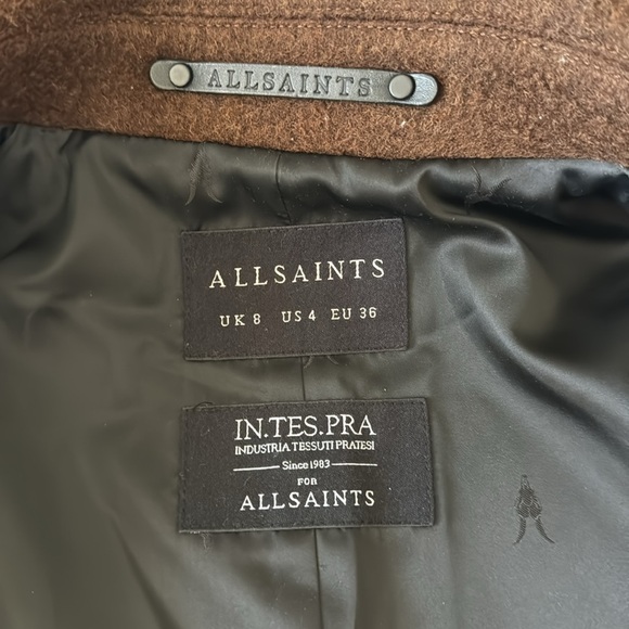 All Saints Boston wool blend jacket - Picture 3 of 7
